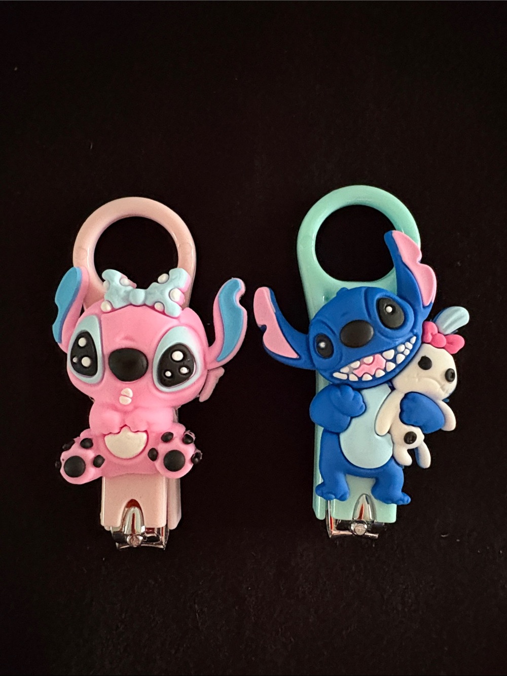 Cute Stitch and Angel Cartoon Character Finger Nail Clippers Set of 2